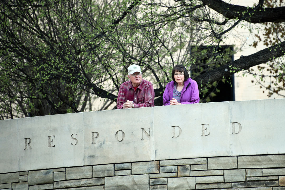 019 Curt and Mary Folkerts at the Survivor Tree at the Oklahoma City Memorial.JPG